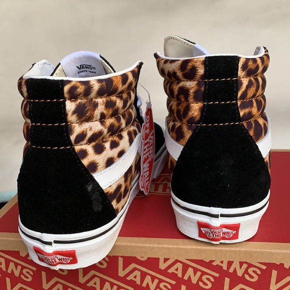 VANS SK8-HI LEOPARD BLACK/TRUE WHITE WMNS - Picture 14 of 16